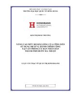 Nâng cao mức độ hài lòng của công dân sử dụng dịch vụ hành chính công tại văn phòng Ủy ban nhân dân thành phố Buôn Ma Thuột