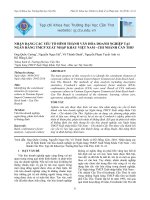 Nhận dạng các yếu tố hình thành văn hóa doanh nghiệp tại ngân hàng TMCP xuất nhập khẩu việt nam   chi nhánh cần thơ 