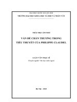 Vẫn đề chấn thương trong tiểu thuyết của philippe claudel 