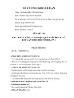 ĐỀ CƯƠNG KHOÁ LUẬN TỐT NGHIỆP