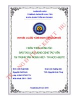 Hoàn thiện công tác đào tạo lực lượng cộng tác viên tại Trung tâm Ngoại Ngữ - Tin Học HUEITC