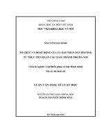 Tổ chức và hoạt động của Ủy ban nhân dân phường từ thực tiễn quận Cầu giấy, thành phố Hà Nội