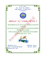 Tình hình đầu tư xây dựng cơ bản bằng nguồn vốn ngân sách nhà nước trên địa bàn thị xã Ba Đồn, tỉnh Quảng Bình giai đoạn 2012 - 2014