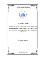 Đánh giá sự hài lòng của khách hàng đối với dịch vụ hành chính công trong lĩnh vực thực hiện quyền của người sử dụng đất tại UBND huyện tân hiệp, tỉnh kiên giang 