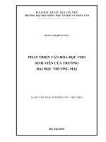 Phát triển văn hóa đọc cho sinh viên của trường đại học thương mại 