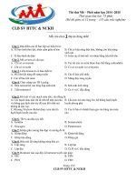 Đề thi thử mô phôi CLB 2 