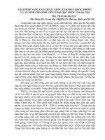 Giải pháp nâng cao chất lượng giáo dục quốc phòng và an ninh cho sinh viên ở Đại học Quốc gia Hà Nội