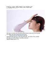 Chóng mặt là biểu hiện của bệnh gì 