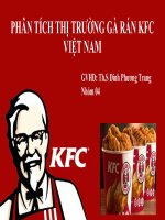 THUYẾT TRÌNH MARKETING CĂN BẢN PHÂN TÍCH THỊ TRƯỜNG GÀ RÁN KFC TẠI VIỆT NAM