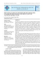 Phân tích các nhân tố ảnh hưởng đến mức độ hài lòng của sinh viên đối với chất lượng dịch vụ đào tạo tại trường đại học tây đô 