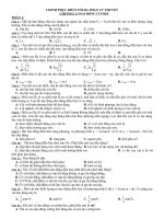 TRẮC NGHIỆM LÝ THUYẾT VẬT LÝ 12 CÓ ĐÁP ÁN