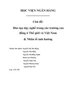 Tiểu luận đào tạo dạy nghề trong các trường cao đẳng ở thế giới và việt nam  nhân tố ảnh hưởng 