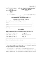 Mẫu số 01/QĐ-TT: Quyết định về việc thành lập đoàn thanh tra chuyên ngành