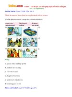 Giải bài tập SGK Tiếng Anh lớp 8 Unit 7: Getting Started, Listen and Read, Speak, Listen