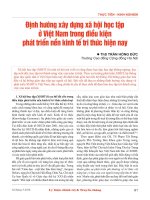 Định hướng xây dựng xã hội học tập ở việt nam trong điều kiện phát triển nền kinh tế tri thức hiện nay 