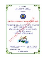 Tình hình quản lý vốn đầu tư xây dựng cơ bản từ ngân sách Nhà nước trên địa bàn thị xã Hương Trà, Tỉnh Thừa Thiên Huế