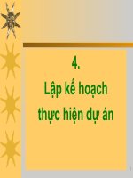 Chapter 4 lập kế hoạch thực hiện dự án