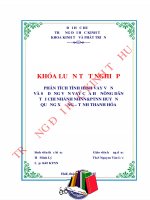 Phân tích tình hình vay vốn và sử dụng vốn vay của hộ nông dân tại chi nhánh NHNN&PTNT huyện Quảng Xương – tỉnh Thanh Hóa