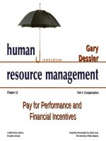 Dessler ch 12 pay for performance and financial incentives 