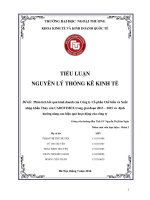 Phân tích kết quả kinh doanh của Công ty Cổ phần Chế biến và Xuất nhập khẩu Thủy sản CADOVIMEX trong giai đoạn 2013 – 2015 và định hƣớng nâng cao hiệu quả hoạt động của công ty