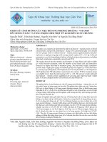 Khảo sát ảnh hưởng của việc bổ sung premix khoáng   vitamin lên sinh lý máu và tăng trọng heo thịt từ 40 kg đến xuất chuồng 