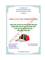 Phân tích lợi ích chi phí của mô hình nhà chống bão cho các hộ thu nhập thấp ở xã Lộc Trì