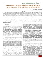 Phát triển chương trình đào tạo đại học theo định hướng đáp ứng chuẩn đầu ra 