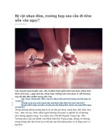 Bị vật nhọn đâm trường hợp nào cần đi tiêm phòng uốn ván 