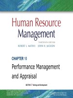 Human resrouce management 13th  mathis jacson chapter 010