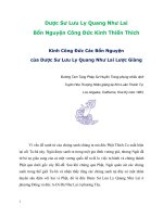 Kinh Công Đức Các Bổn Nguyện  của Dược Sư Lưu Ly Quang Như Lai Lược Giảng