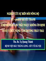 Biến đổi nồng độ NT ProBNP ở bệnh nhân đau thắt ngực không ổn định 