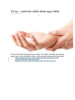 Tê tay  cảnh báo nhiều bệnh nguy hiểm 
