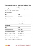 Giải bài tập trang 79, 80 SGK Toán 2: Ngày, tháng. Thực hành xem lịch