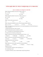 câu hỏi trắc nghiệm địa lý 12