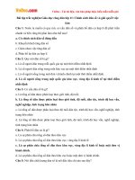 Bài tập trắc nghiệm Giáo dục công dân lớp 11: Chính sách dân số và giải quyết việc làm