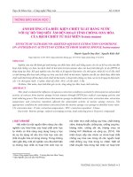 Ảnh hưởng của điều kiện chiết xuất bằng nước với sự hỗ trợ siêu âm đến hoạt tính chống oxy hóa của dịch chiết từ hải miên ircinia mutans 