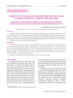 Nghiên cứu ứng dụng enzyme protamex để thủy phân cá trích (sardinella gibbosa) thu dịch đạm 