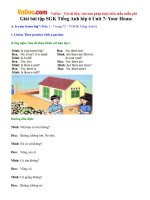 Giải bài tập SGK Tiếng Anh lớp 6 Unit 7: Your House