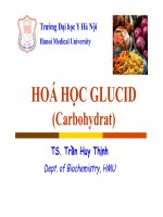 HÓA SINH hóa học glucid 
