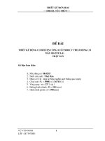 Khóa luận thiết kế động cơ dieszen công suất 5000 CV theo động cơ mẫu 8K42EF(I=8) 