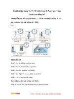 Giải bài tập trang 76, 77, 78 SGK Toán 2: Ngày, giờ. Thực hành xem đồng hồ
