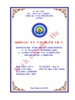 Đánh giá khả năng thu hút khách hàng sử dụng dịch vụ Internet ADSL của công ty cổ phần Viễn thông FPT – Chi nhánh Thừa Thiên Huế