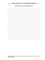 Tiểu luận xây dựng qui trình phục hồi sửa chữa vòi phun, bơm chuyển nhiên liệu 