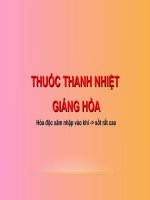 THUỐC THANH NHIỆT GIÁNG HỎA