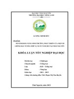 So sánh khả năng sinh trưởng, phát triển của một số giống Đậu tương mới vụ xuân 2015 tại Thái Nguyên.