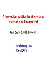 A low sodium solution for airway care results of a multicenter trial 