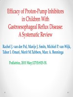 Efficacy of proton pump inhibitors in children with gastroesophageal reflux disease 