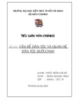 Vấn đề dân tộc và quan hệ dân tộc dưới CNXH