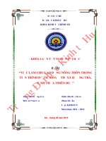 Việc làm cho lao động nông thôn trong tiến trình đô thị hóa ở thị xã Hương Trà, tỉnh Thừa Thiên Huế