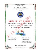 Phân tích các yếu tố ảnh hưởng đến động lực làm việc của nhân viên tại Công ty Cổ phần An Phú